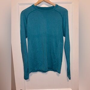 Lululemon Mens Swiftly Tech Blue Medium Running Gym Athleisure Long Sleeve